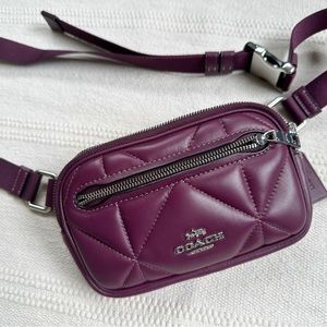 Coach quilted leather belt bag